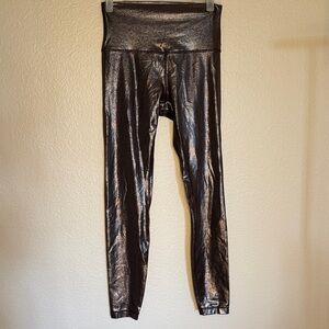 lululemon athletica Shiny Metallic Brown High-Rise Leggings